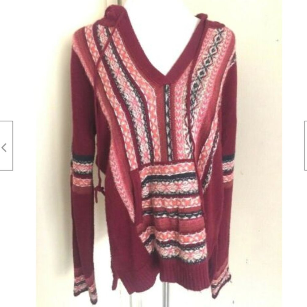 Velvet ANTHROPOLOGIE Knit Pullover Women’s Sweater in red size small